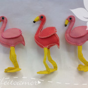 Flamingo de feltro